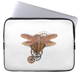 Steampunk Dragonfly T Shirt Vintag Gears Goth Men Laptopschutzhülle