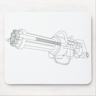 Steampunk-Drehgeschütz Mousepad