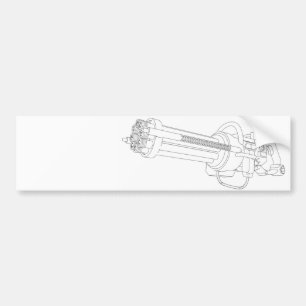 Steampunk-Drehrevolver Autoaufkleber