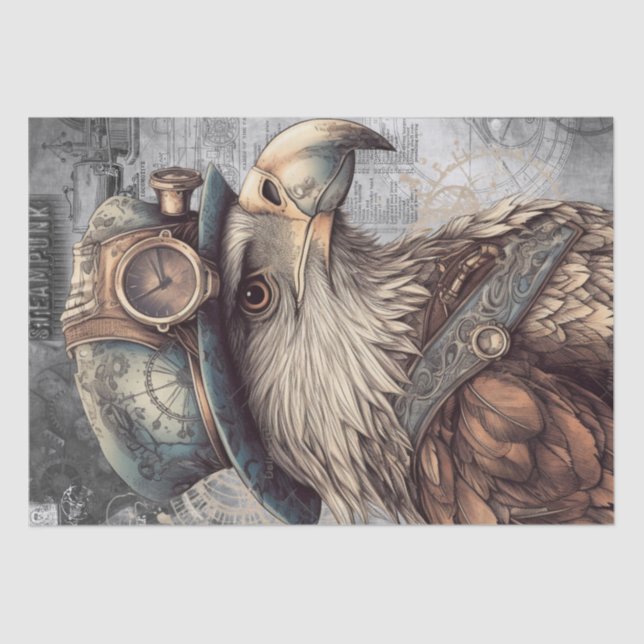 Steampunk Eagle Seidenpapier (Vorderseite)