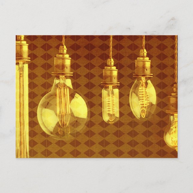 Steampunk Edison Bulbs Postkarte (Vorderseite)