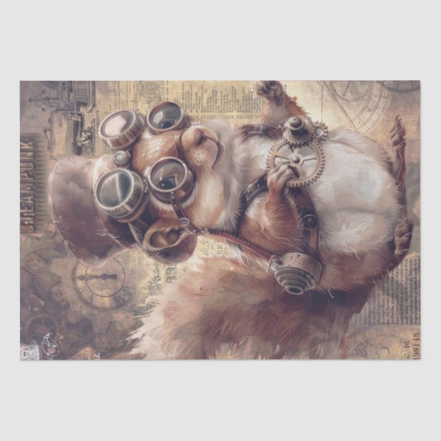 Steampunk Eichhörnchen Seidenpapier (Vorderseite)
