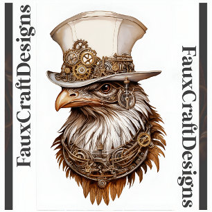 Steampunk Eigenwillig Ungewöhnliches Huhn Découpag Seidenpapier