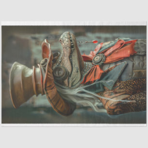 Steampunk Elegant Lady Decoupage Seidenpapier