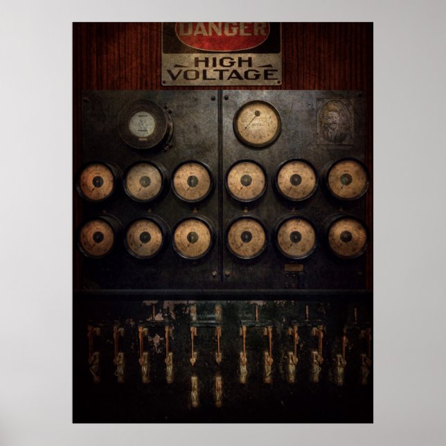 Steampunk - Elektrisch - Zentrum des Powers Poster (Vorne)