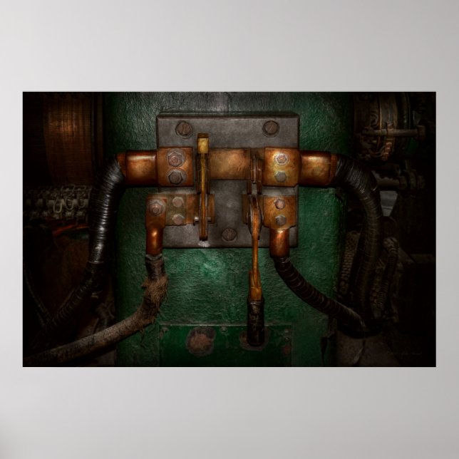 Steampunk - Elektrisch - Ziehen Sie den Schalter a Poster (Vorne)