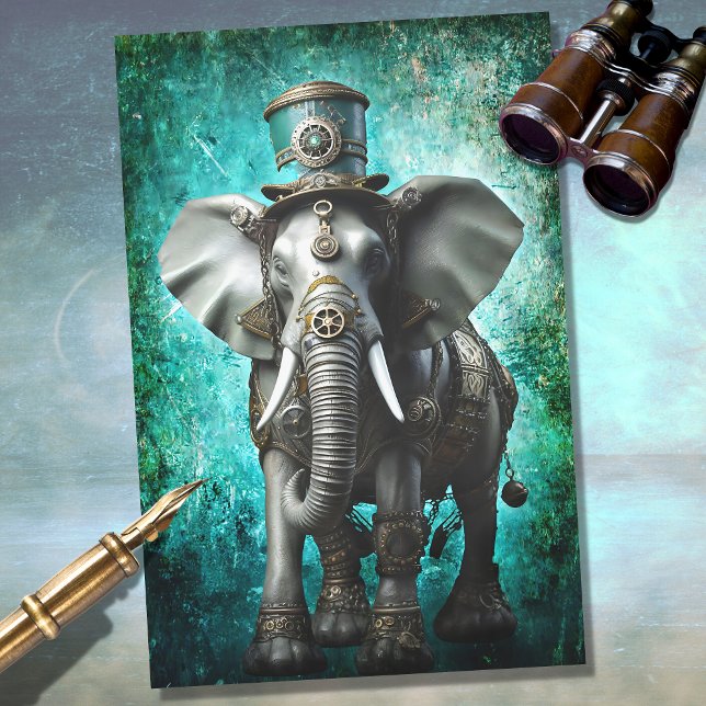 Steampunk Elephant 4 Decoupage Paper Seidenpapier (Von Creator hochgeladen)