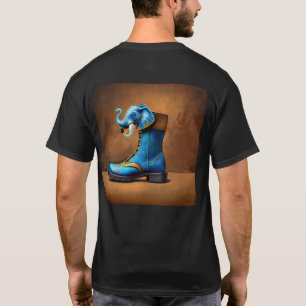 Steampunk Elephant Boot men Schwarzer T - Shirt zu