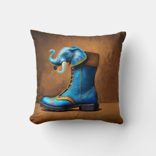 Steampunk Elephant Boot Square Wurfkissen Kissen