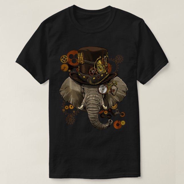 Steampunk Elephant Steampunk Elephant Lovers for W T-Shirt (Design vorne)