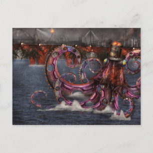 Steampunk - Enteroctopus magnificus roboticus Postkarte