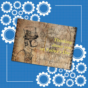 Steampunk-Erfinder-Zylinderhut Vatertag Karte