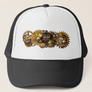Steampunk erhalten es im Gang-Hut Truckerkappe