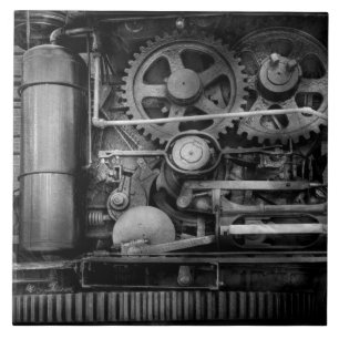 Steampunk - Ernstes Stahl Fliese