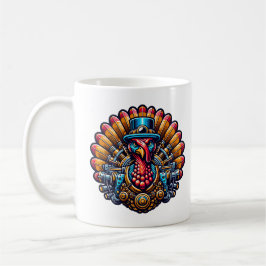 Steampunk Erntedank Türkei Kaffeetasse