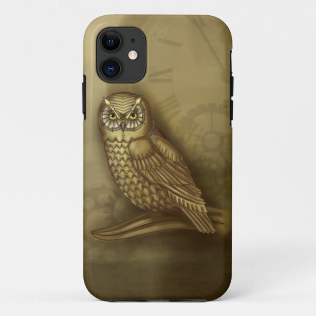 Steampunk-Eulen-iPhone-Hülle Case-Mate iPhone Hülle (Rückseite)