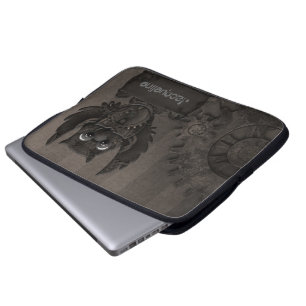 Steampunk-Eulen-Laptophülle Laptopschutzhülle