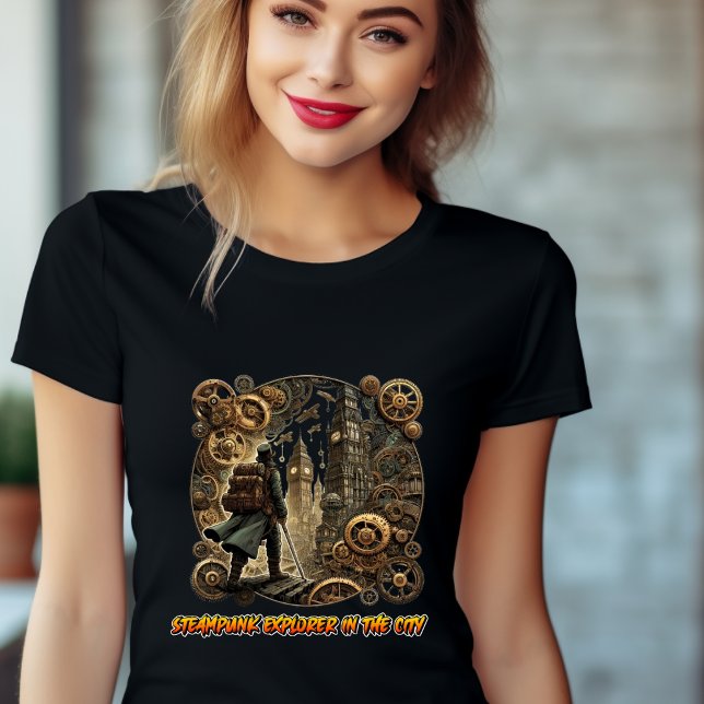 Steampunk Explorer im T - Shirt "Stadt der Gräser" (Von Creator hochgeladen)