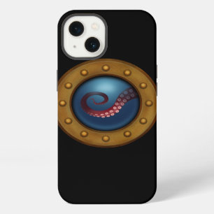 Steampunk Explorer U-Boot-Porthole Octopus iPhone 13 Hülle