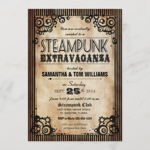 Steampunk-Extravaganza-Party-Einladung Einladung