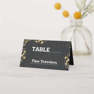 Steampunk Extravaganza Vintag Clockwork Wedding Platzkarte