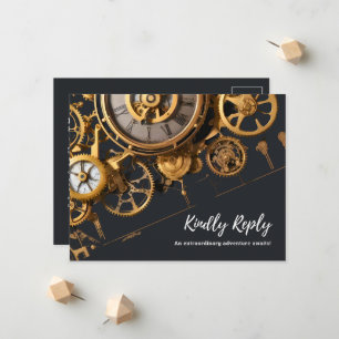 Steampunk-Extravaganza Vintage Uhrwerk RSVP Ankündigung