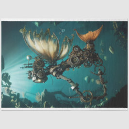 Steampunk Fairy Underwater World Decoupage Seidenpapier