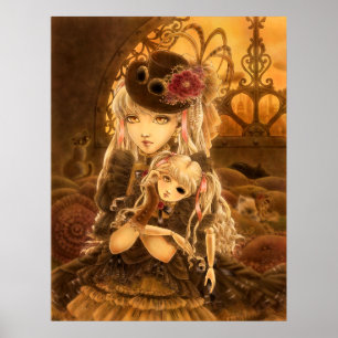Steampunk Fantasy Art Poster