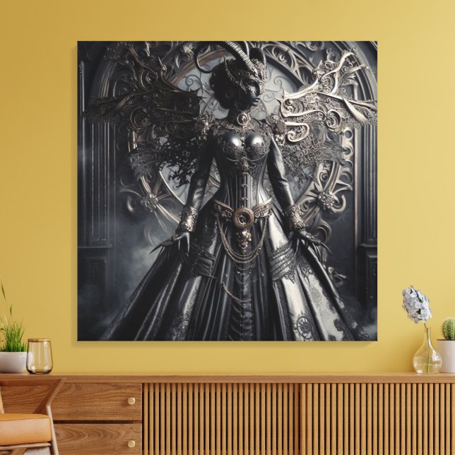 Steampunk Fantasy Darkness Demon Fashion  Leinwanddruck (Insitu (Wohnzimmer))