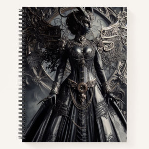 Steampunk-Fantasy-Dunkelheit-Dämonen-Mode Notizbuch