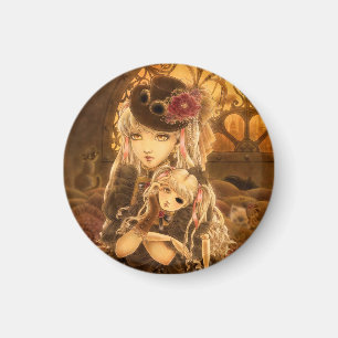 Steampunk Fantasy Magnet