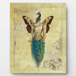 Steampunk Fantasy Peacock Gold Fotoplatte