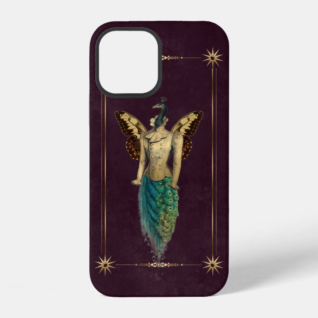 Steampunk Fantasy Peacock iPhone Hülle (Rückseite)