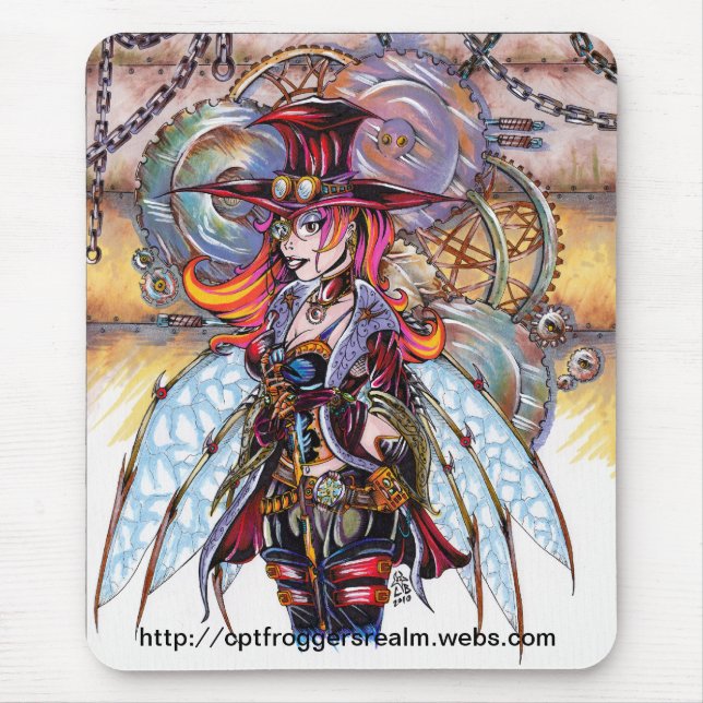 Steampunk Fee Mousepad (Vorne)