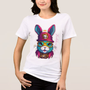 Steampunk Feline Captain Tri-Blend Shirt