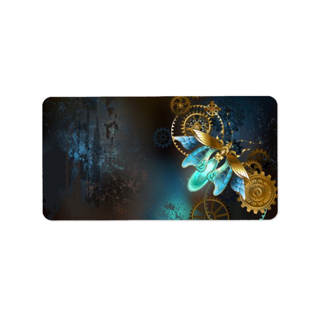 Steampunk Firefly Adressaufkleber (Vorne)