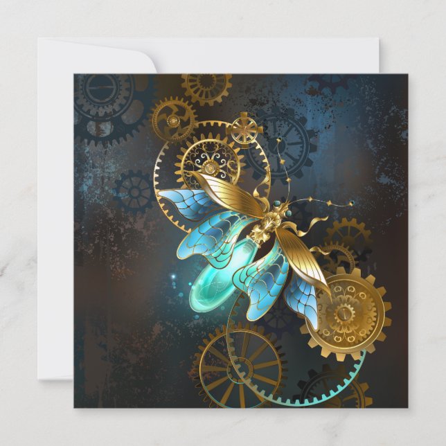 Steampunk Firefly Einladung (Vorderseite)