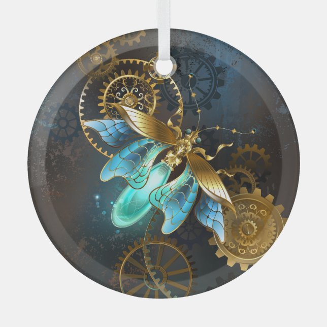 Steampunk Firefly Ornament Aus Glas (Vorderseite)