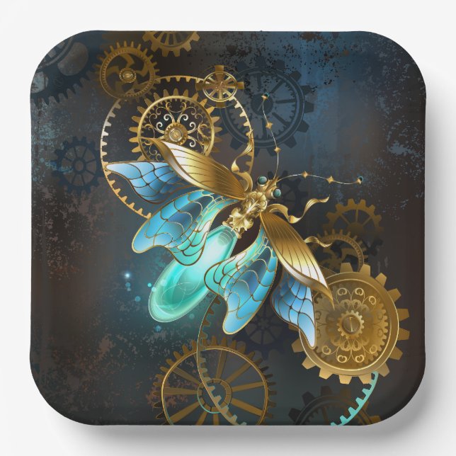 Steampunk Firefly Pappteller (Vorderseite)