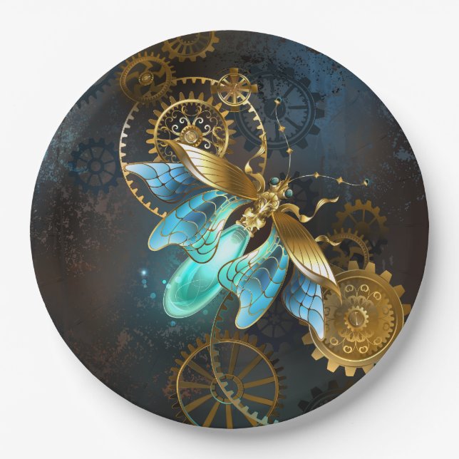 Steampunk Firefly Pappteller (Vorderseite)