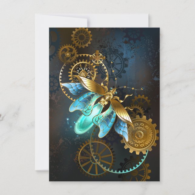 Steampunk Firefly Save The Date (Vorderseite)