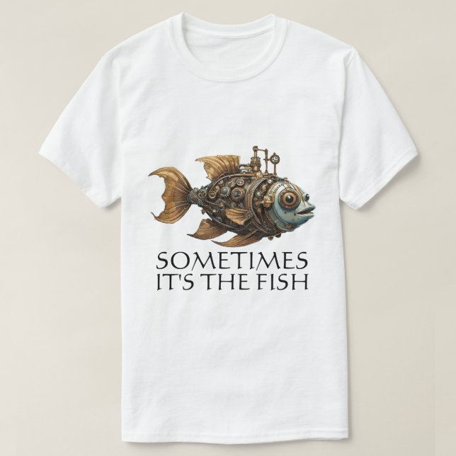 Steampunk-Fisch-T-Shirt! T-Shirt (Design vorne)