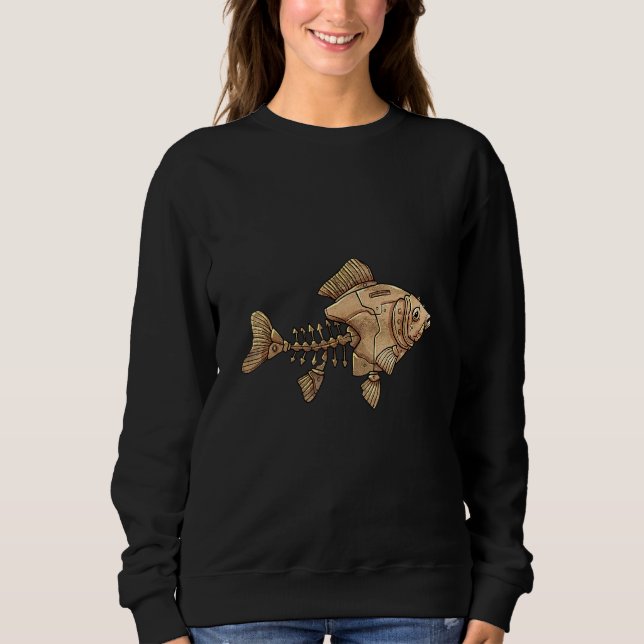 Steampunk Fish Animal Sweatshirt (Vorderseite)