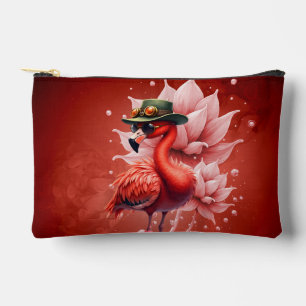 Steampunk Flamingo - Fantasy Digital Artwork Zubehörtasche