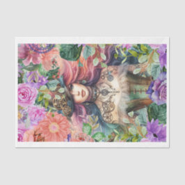 Steampunk Floral Dreams Seidenpapier