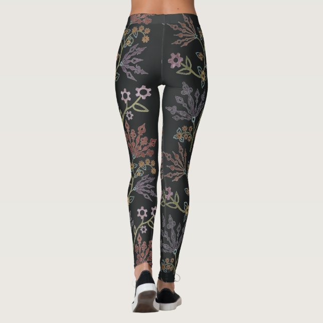 Steampunk Floral Lace Leggings (Rückseite)