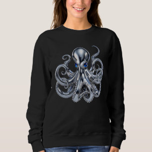 Steampunk Flüssigmetall Kraken Kristall Schmuck Gr Sweatshirt