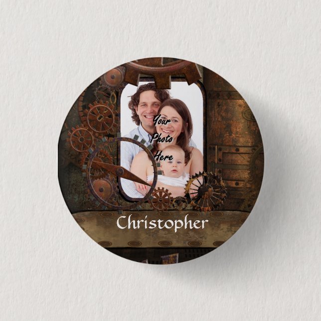 Steampunk-Foto Button (Vorderseite)