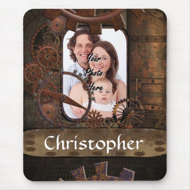 Steampunk-Foto Mousepad (Vorne)
