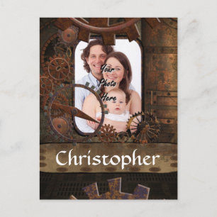 Steampunk-Foto Postkarte